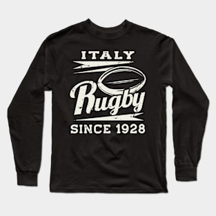 Vintage Italy Rugby Since 1928 Long Sleeve T-Shirt